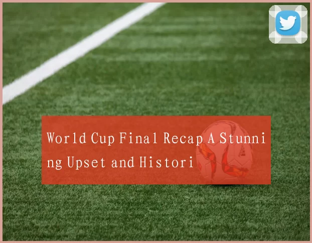 World Cup Final Recap A Stunning Upset and Histori