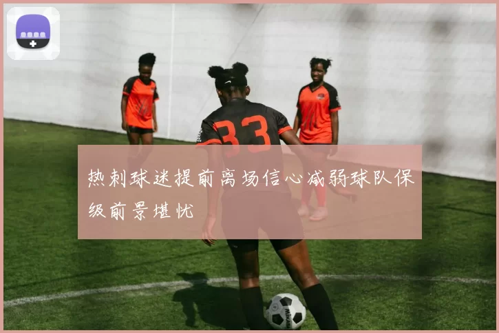 热刺球迷提前离场信心减弱球队保级前景堪忧
